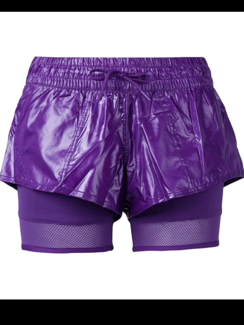 Adidas x Stella McCartney Purple 2 In 1 Layer Athletic Running Shorts XS